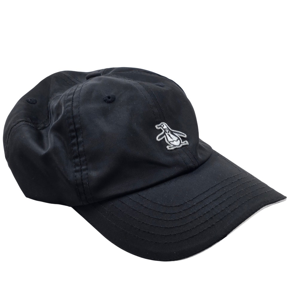 Original Penguin Mens Black Baseball Cap Embroidered Logo Hat PG-HT14032AQAM